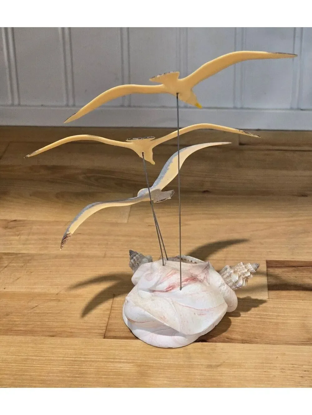 Vintage Seagull Figurine with Resin base - Coastal Home Decor Nautical Oceanside